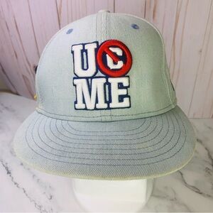 WWE John Cena U Can’t See Me Baseball Hat Size 7.5 Adult Blue New Era 59Fifty